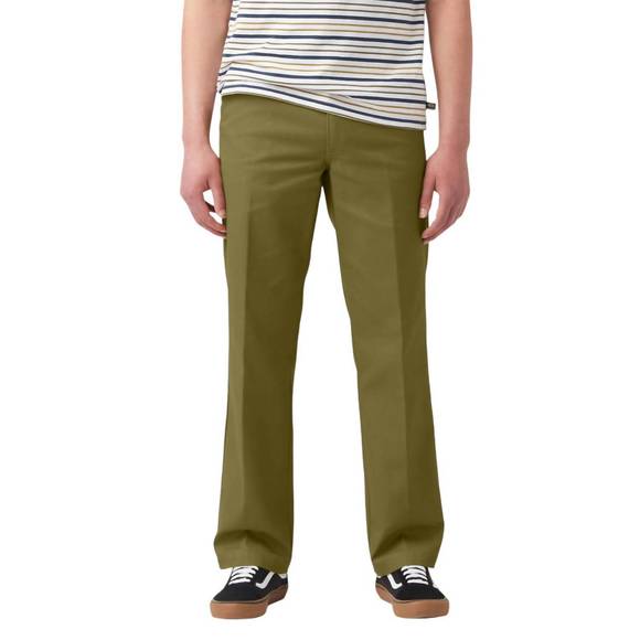 NEW DICKIES skateboarding regular fit twill pants in green moss - Picture 1 of 5